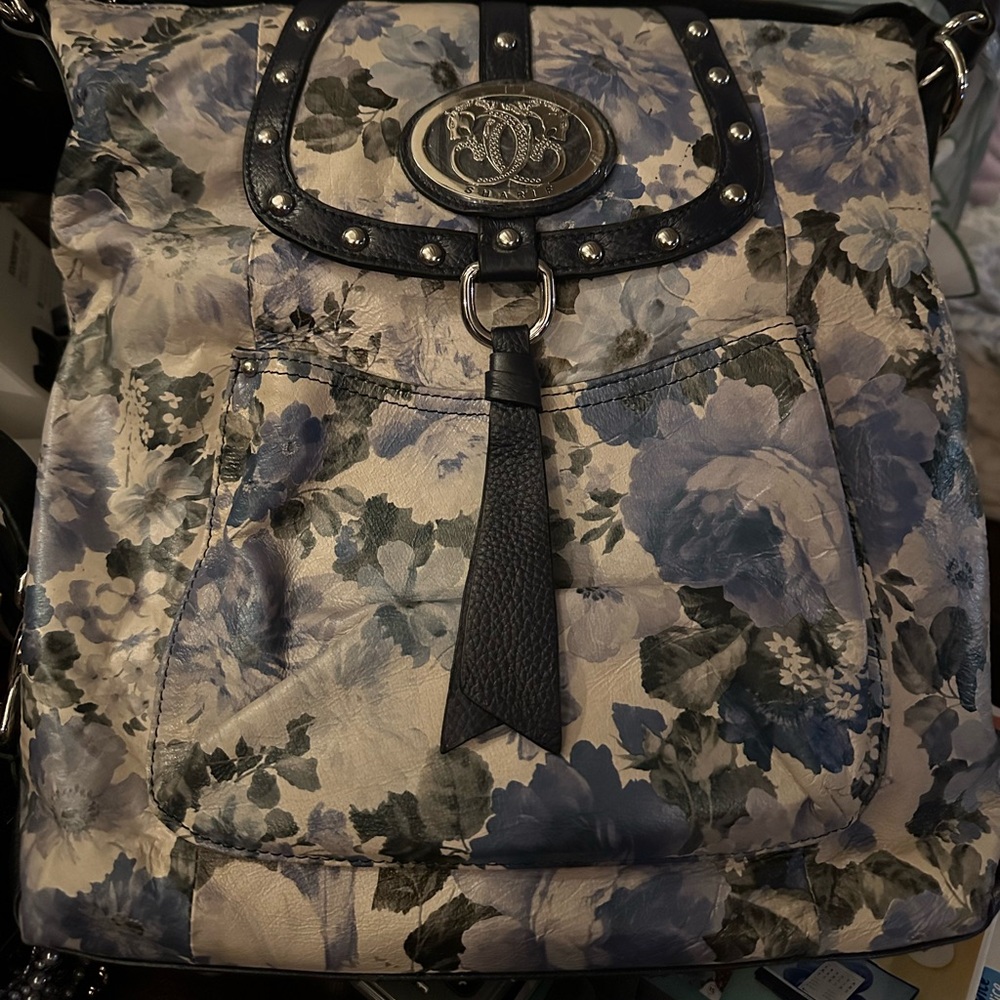 Purse blue and white sz large new